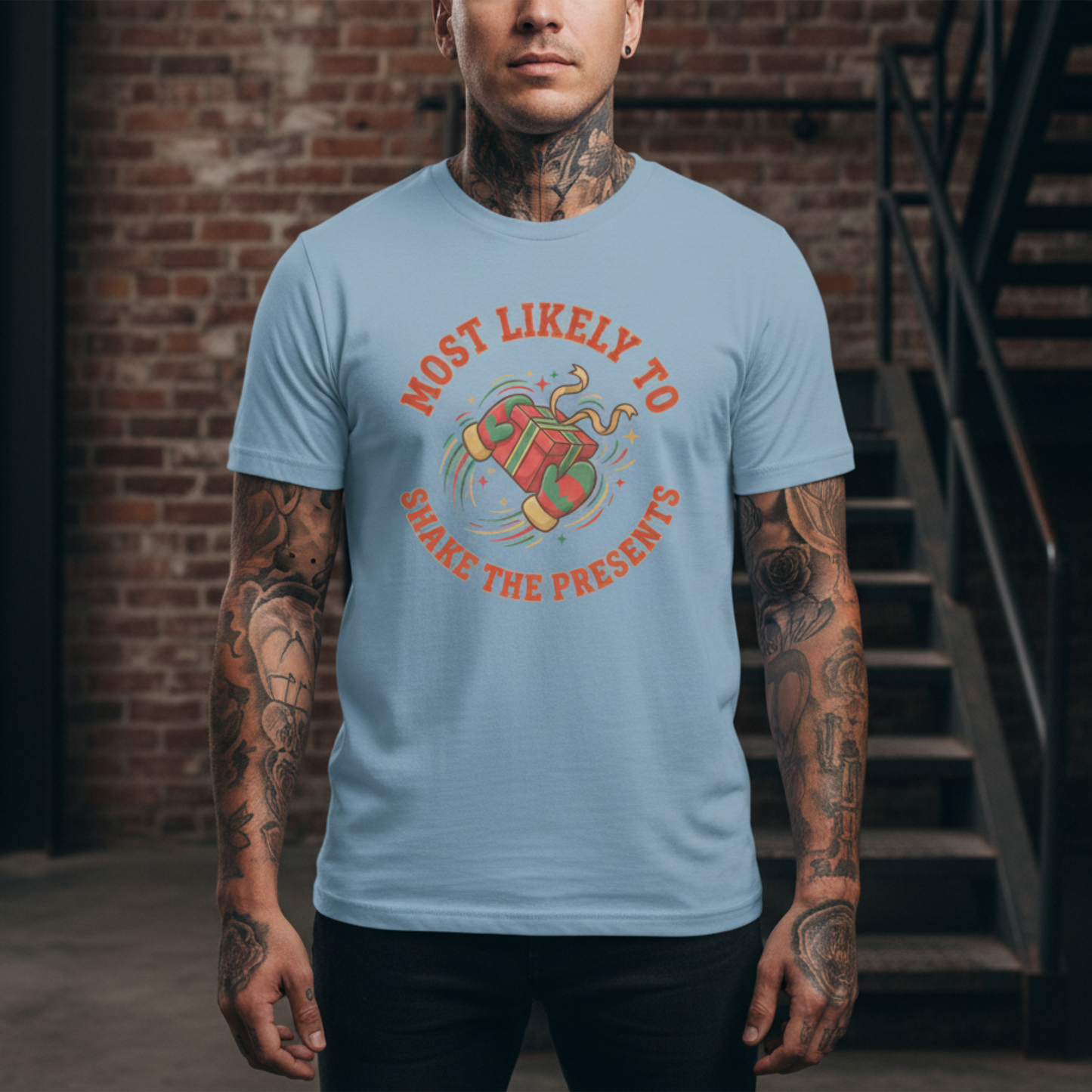 Most Likely To Shake The Presents Christmas T-Shirt