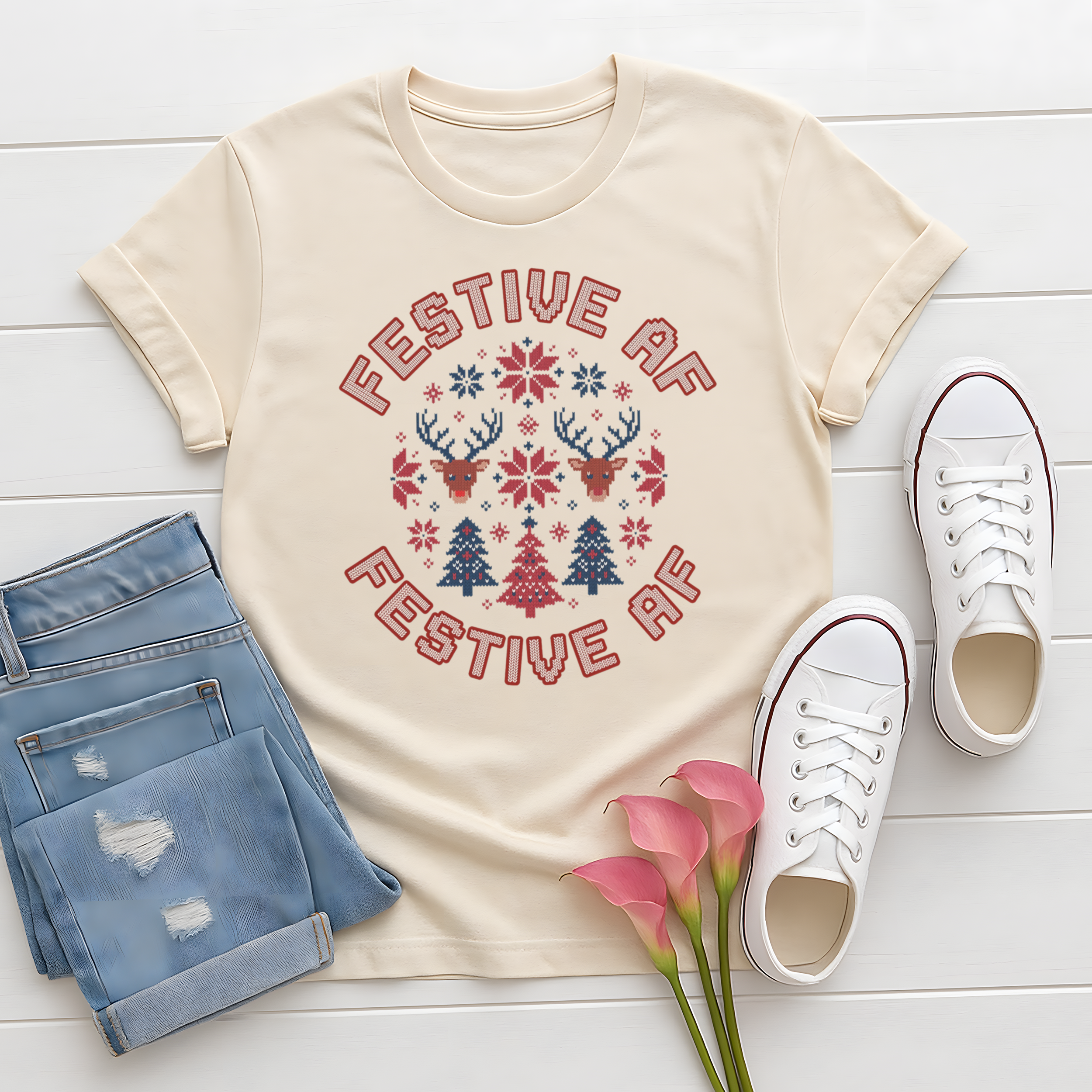 Festive AF Christmas T-Shirt