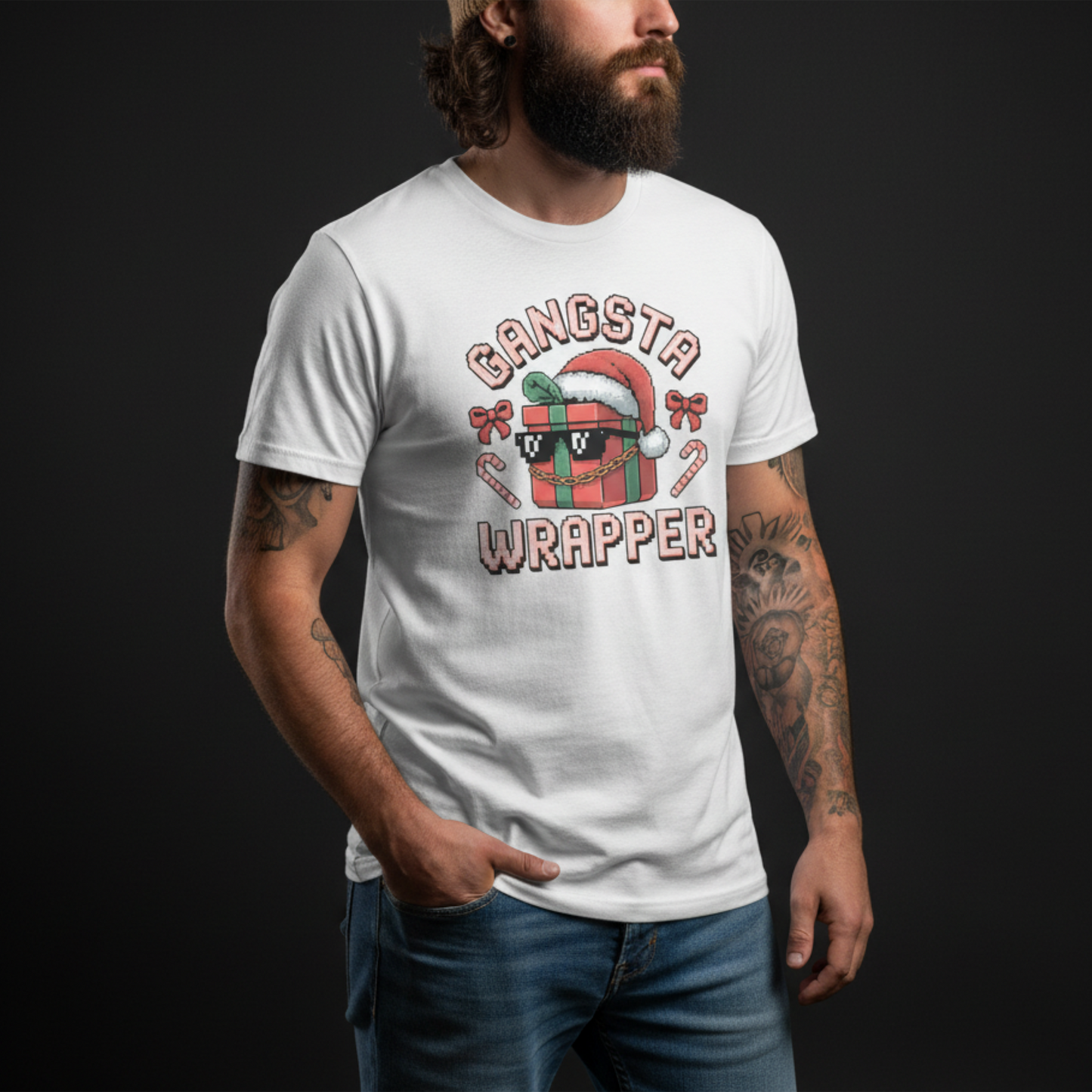 Gangsta Wrapper Christmas T-Shirt