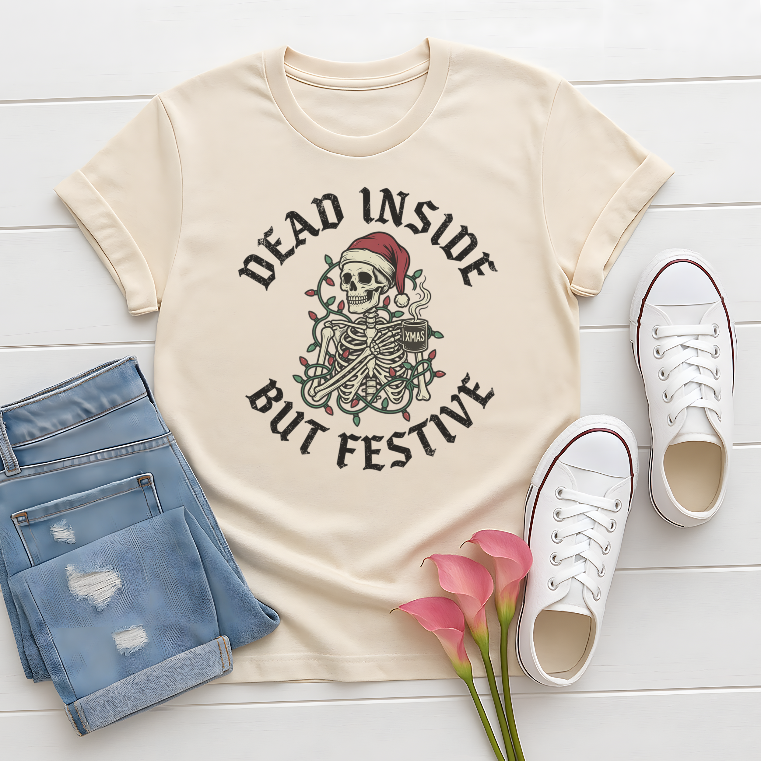Dead Inside But Festive T-Shirt