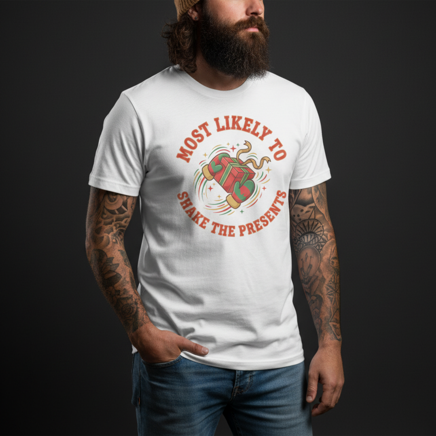 Most Likely To Shake The Presents Christmas T-Shirt