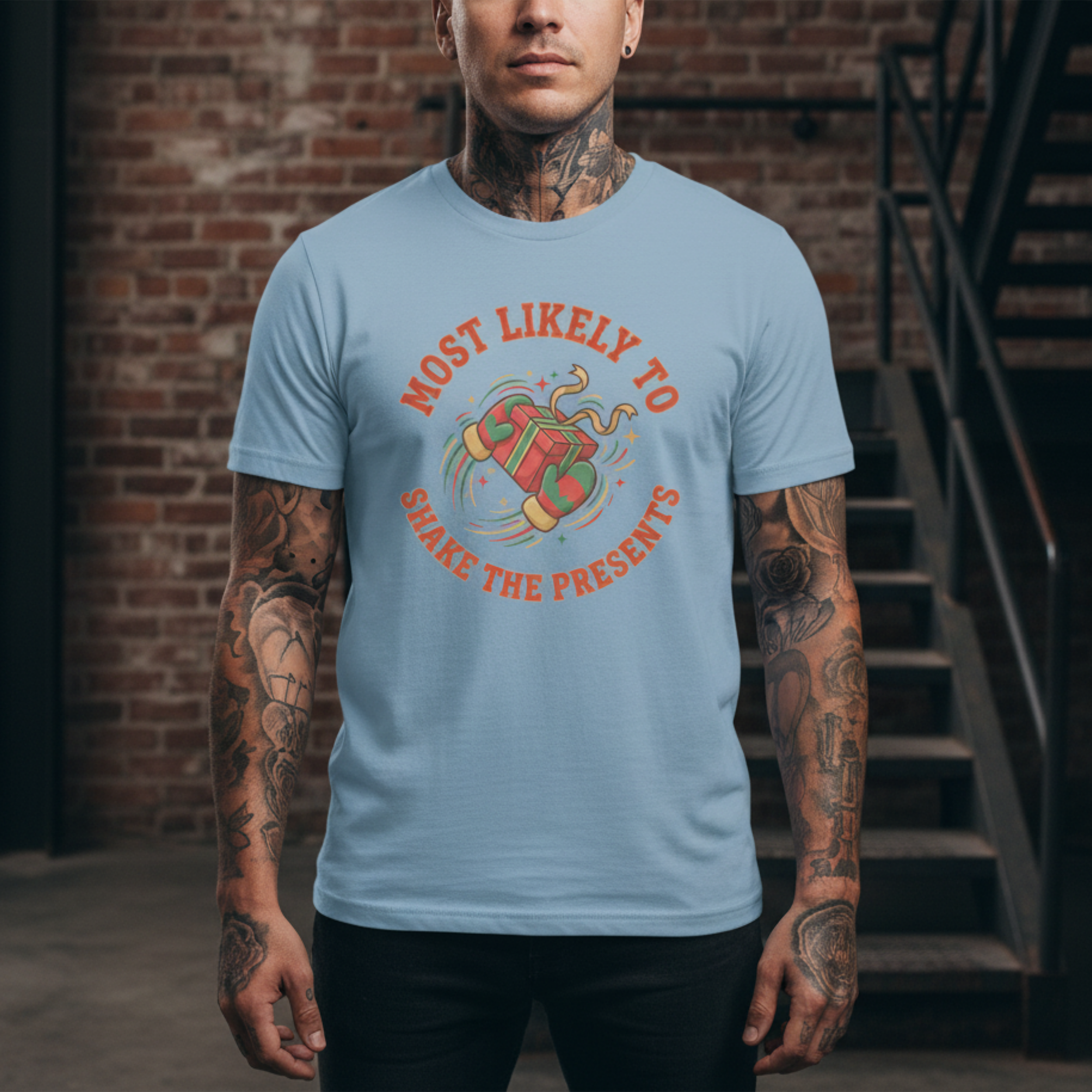 Most Likely To Shake The Presents Christmas T-Shirt